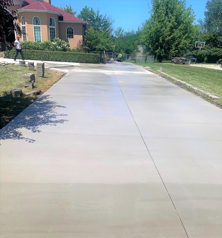 Client Service stamped concrete patio