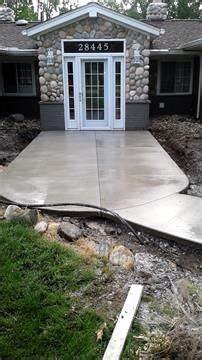 Client Service stamped concrete driveway