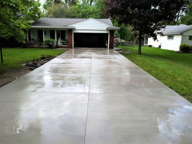 Client Service stamped concrete driveway